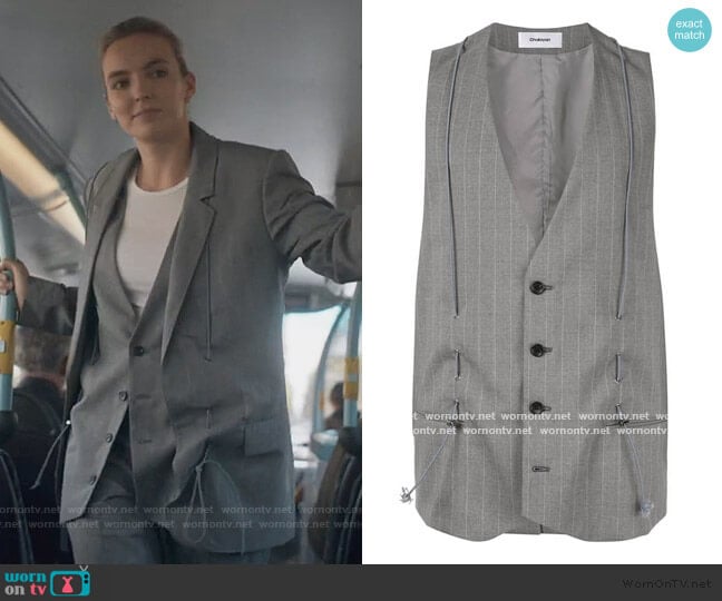 Classic Tailored Vest by Chalayan worn by Villanelle (Jodie Comer) on Killing Eve