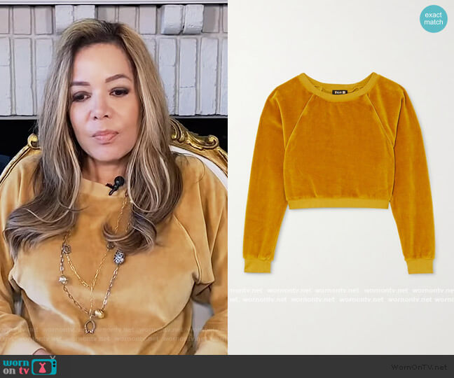 Stretch Velour Sweatshirt by Suzie Kondi worn by Sunny Hostin on The View