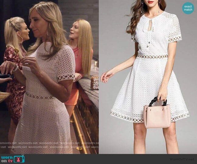 WornOnTV: Sonja’s white eyelet grommet dress on The Real Housewives of ...