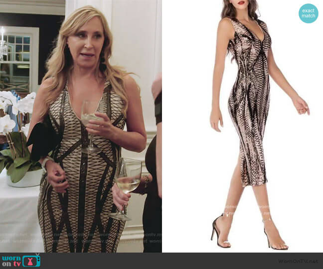 Nicole Midi Dress by Sonja worn by Sonja Morgan on The Real Housewives of New York City