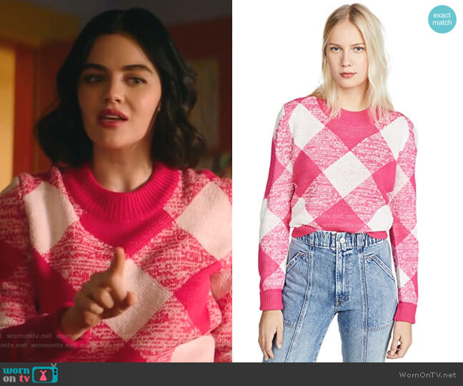 Angle Knit Sweater by The Fifth Label worn by Katy Keene (Lucy Hale) on Katy Keene