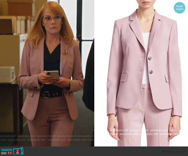 Carissa Wool Blazer by Theory worn by Lisa Benner (Marg Helgenberger) on All Rise