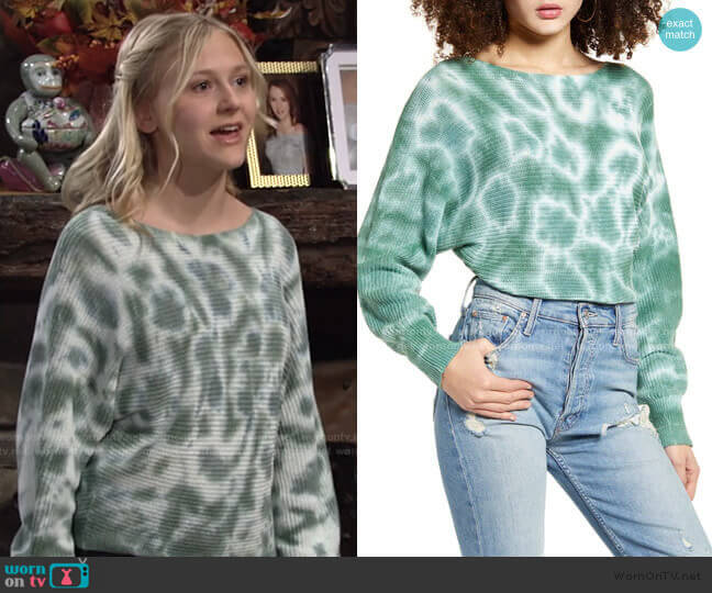 WornOnTV: Faith’s green and white tie dye sweater on The Young and the ...