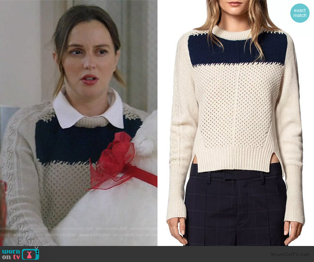 Rozenn Sweater by Zadig & Voltaire worn by Angie (Leighton Meester) on Single Parents