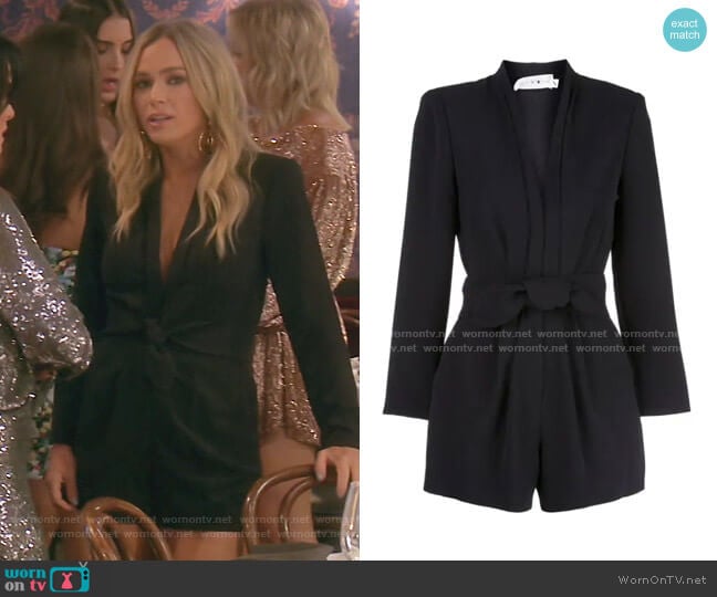 Heston Belted Short Jumpsuit by A.L.C. worn by Teddi Mellencamp Arroyave on The Real Housewives of Beverly Hills