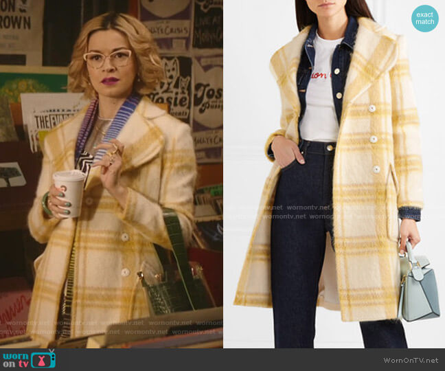 Belted Double-Breasted Coat by Alexa Chung worn by Pepper Smith (Julia Chan) on Katy Keene