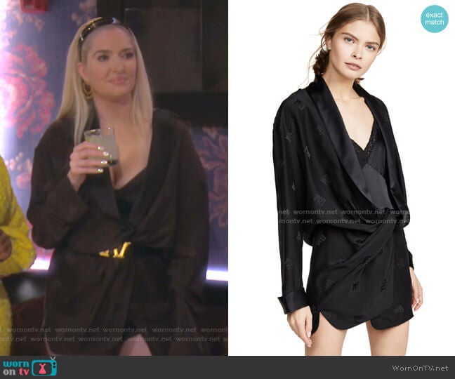 Draped Pajama Romper by Alexander Wang worn by Erika Jayne on The Real Housewives of Beverly Hills