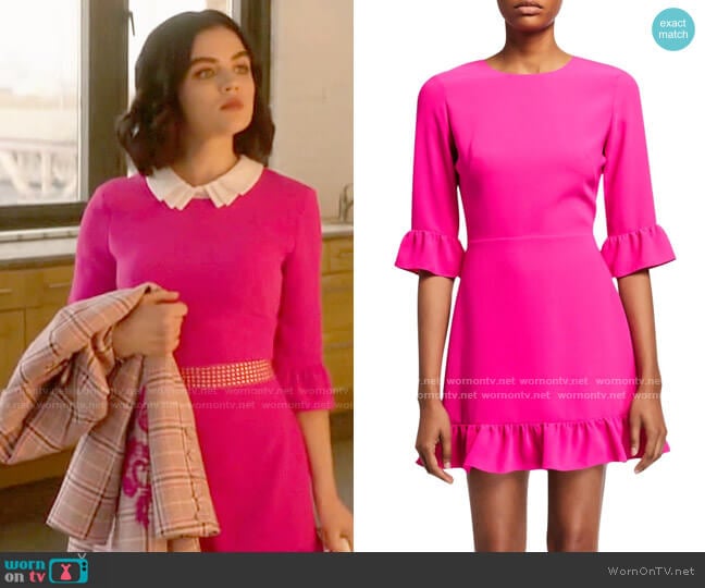 WornOnTV: Katy’s pink ruffle trim dress on Katy Keene | Lucy Hale ...