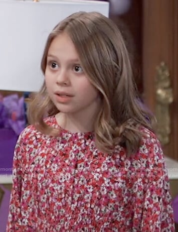 Charlotte's red floral smocked dress on General Hospital