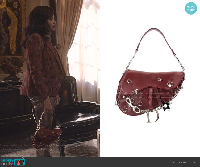 Saddle Piercing Hand Bag by Christian Dior worn by Cookie Lyon (Taraji P. Henson) on Empire