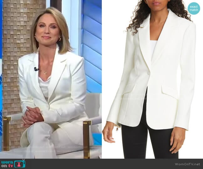 WornOnTV: Mary's white contrast lapel blazer on The Real