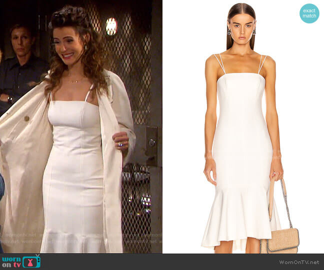 Salina Dress by Cinq a Sept worn by Sarah Horton (Linsey Godfrey) on Days of our Lives