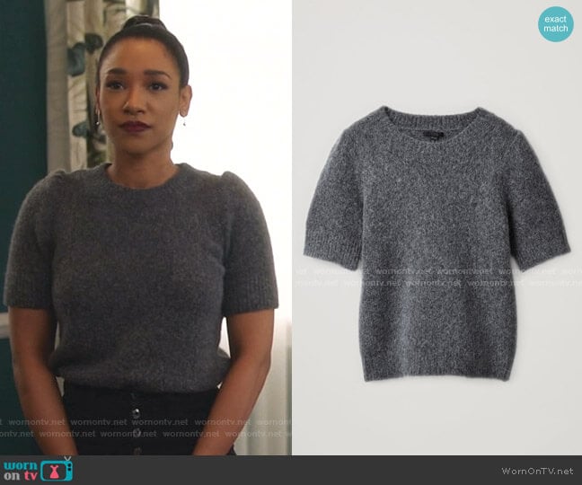 Alpaka-Yak Puff Sleeve Top by Cos worn by Iris West (Candice Patton) on The Flash