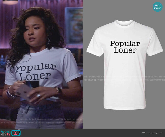 Popular Loner Tee by Edele NYC worn by Rhyon Nicole Brown on Empire