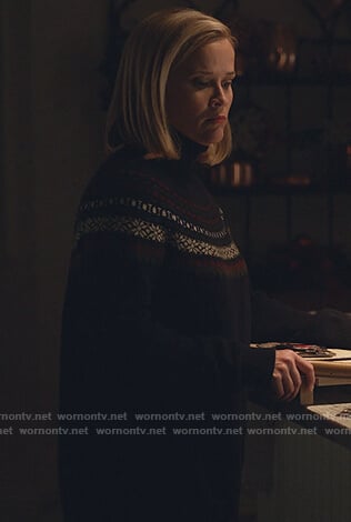 Elena’s fair isle turtleneck sweater on Little Fires Everywhere