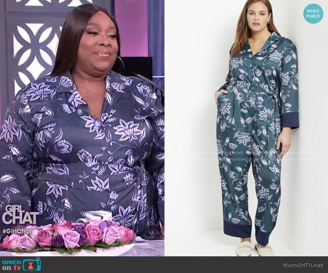 WornOnTV: Loni’s green floral jumpsuit on The Real | Loni Love ...