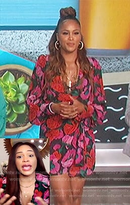 Eve’s floral wrap dress on The Talk