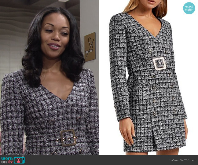 WornOnTV: Amanda’s belted boucle dress on The Young and The Restless ...