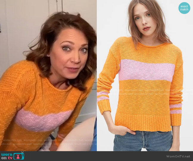 Crewneck Pullover Sweater by Gap worn by Ginger Zee  on Good Morning America