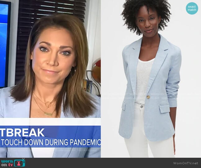 Linen Blazer by Gap worn by Ginger Zee on Good Morning America