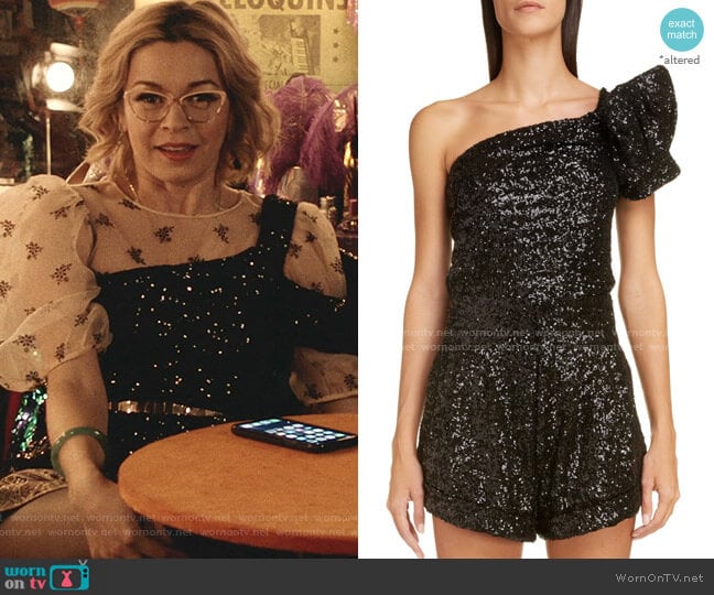 One Shoulder Sequin Top by Isabel Marant worn by Pepper Smith (Julia Chan) on Katy Keene