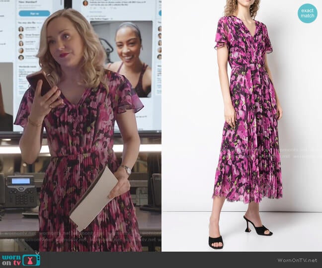 Long Floral Print Dress by Jason Wu Collection worn by Marissa Morgan (Geneva Carr) on Bull