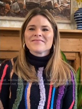 Jenna’s multi-color stripe turtleneck sweater on Today