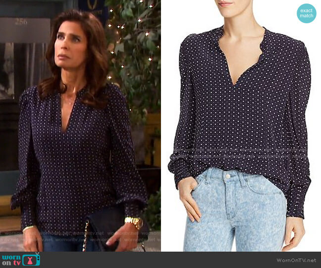 Korina Starburst Print Top by Joie worn by Hope Williams (Kristian Alfonso) on Days of our Lives