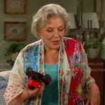 Julie’s floral kimono on Days of our Lives