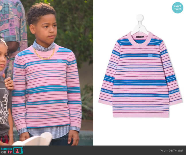 Striped Pullover by Acne Studios Kids worn by Pops Barris (Justin Claiborne) on BlackAF