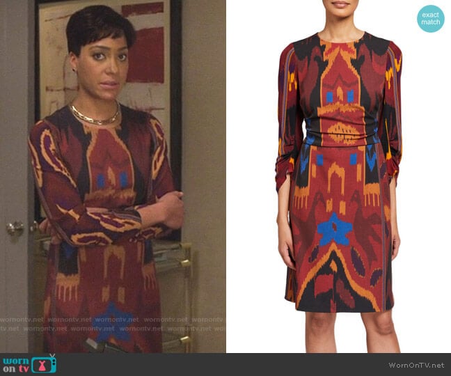 Kobi Halperin Jasmine Dress worn by Lucca Quinn (Cush Jumbo) on The Good Fight