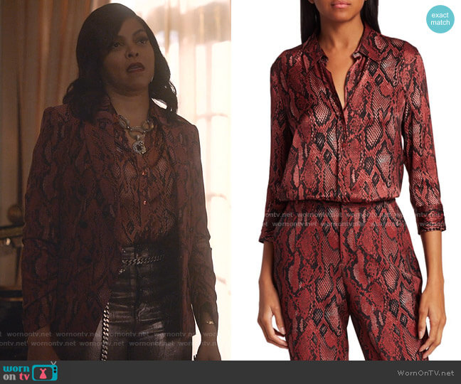 Cookie’s red snake print blouse on Empire
