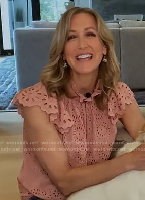 Lara’s pink eyelet top on Good Morning America