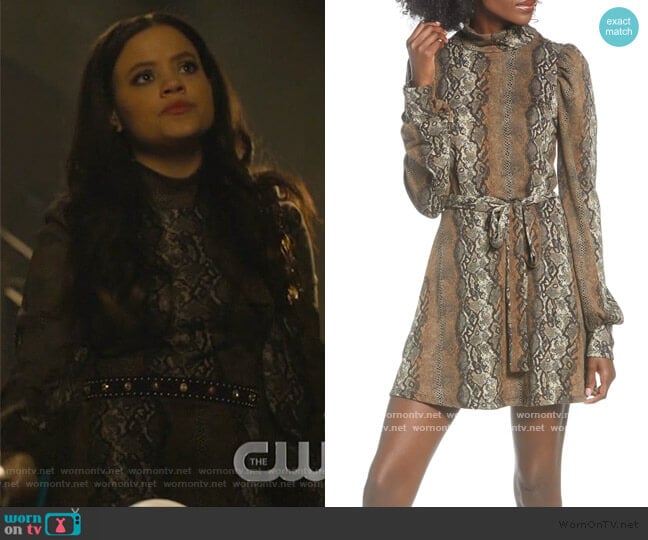 Mock Neck Minidress by Leith worn by Maggie Vera (Sarah Jeffery) on Charmed