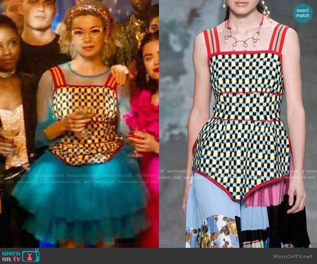 Marni Plaid Tank Top worn by Pepper Smith (Julia Chan) on Katy Keene