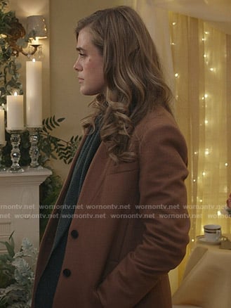 Michaela’s brown wool coat on Manifest