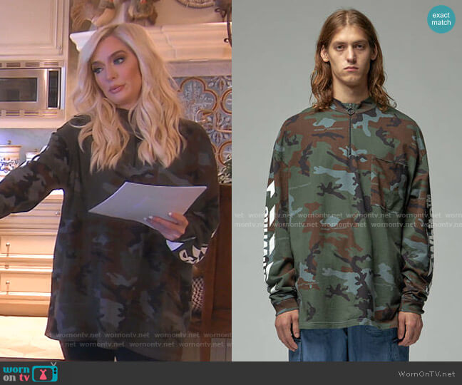 WornOnTV: Erika’s camouflage top on The Real Housewives of Beverly ...