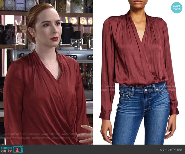 Sevilla Bodysuit by Paige worn by Mariah Copeland (Camryn Grimes) on The Young and the Restless