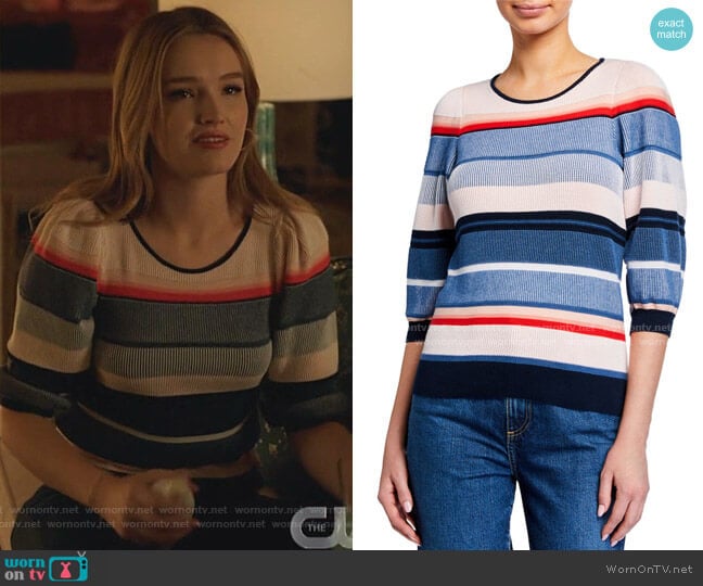 Tucson Knit 3/4-Sleeve Top by Parker worn by Kirby Anders (Maddison Brown) on Dynasty