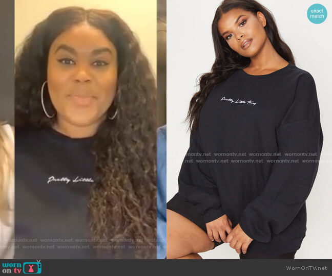 Pretty Little Thing Oversized Sweater by Pretty Little Thing worn by Nina Parker  on E! News
