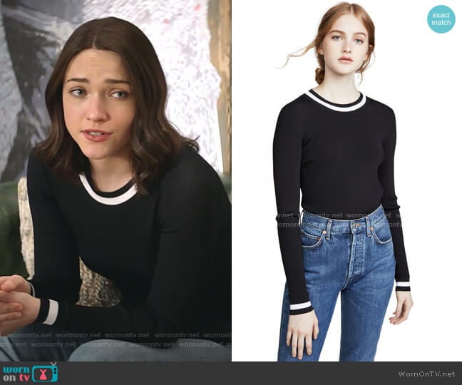 Priya Rib Knit Crew Sweater by Rag & Bone worn by Cara Bloom (Violett Beane) on God Friended Me