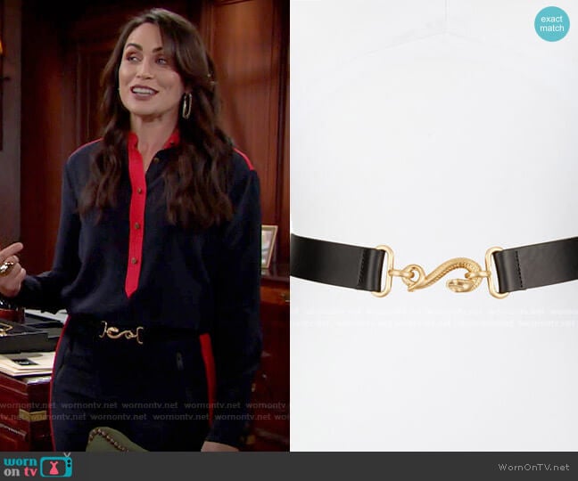 Rag & Bone Swinger Hip Belt worn by Quinn Fuller (Rena Sofer) on The Bold and the Beautiful