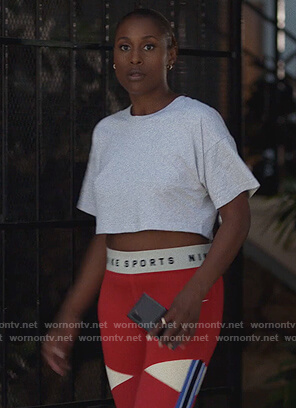 Issa's red nike leggings on Insecure