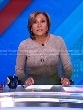 Robin's ribbed ombre sweater on Good Morning America