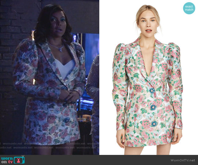 Cookie’s floral puff sleeve blazer dress on Empire