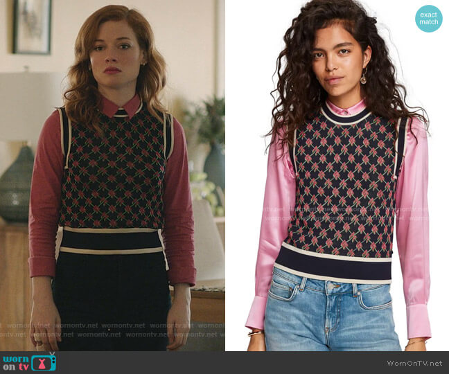 WornOnTV: Zoey’s black patterned vest on Zoeys Extraordinary Playlist ...