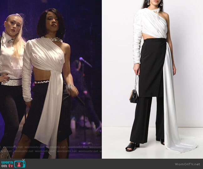 Ruched One-Shoulder Top by Seen Users worn by Tiana Brown (Serayah McNeill) on Empire