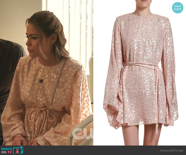 Leopard-Print Babydoll Dress by Stella McCartney worn by Cristal Jennings (Daniella Alonso) on Dynasty