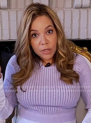 Sunny’s lilac mixed media sweater on The View
