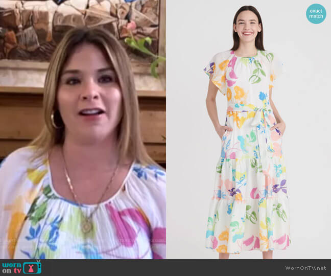 Ella Dress by Tanya Taylor worn by Jenna Bush Hager on Today